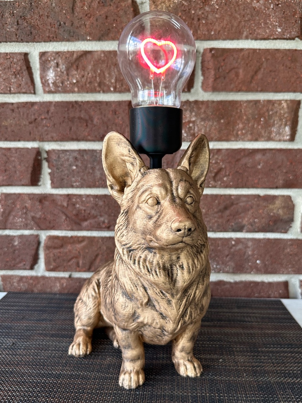 Charming Corgi Lamp, Cordless LED Statue